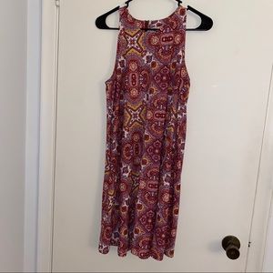Multicolored high neck dress